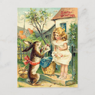 Vintage : easter - holiday postcard