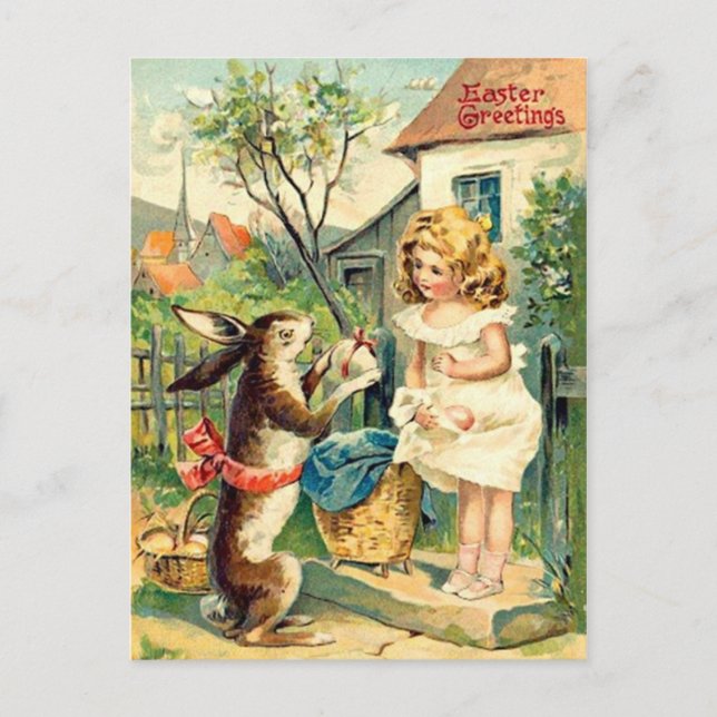 Vintage : easter - holiday postcard (Front)
