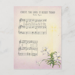 Vintage Easter Hymn Holiday Postcard