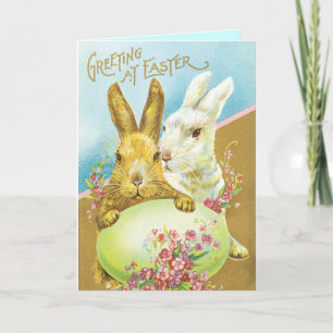Vintage Easter Joys Card - Bunnies