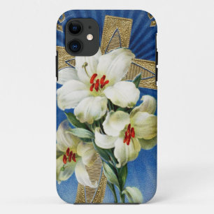 Vintage Easter Lilies and Cross iPhone 5 Case