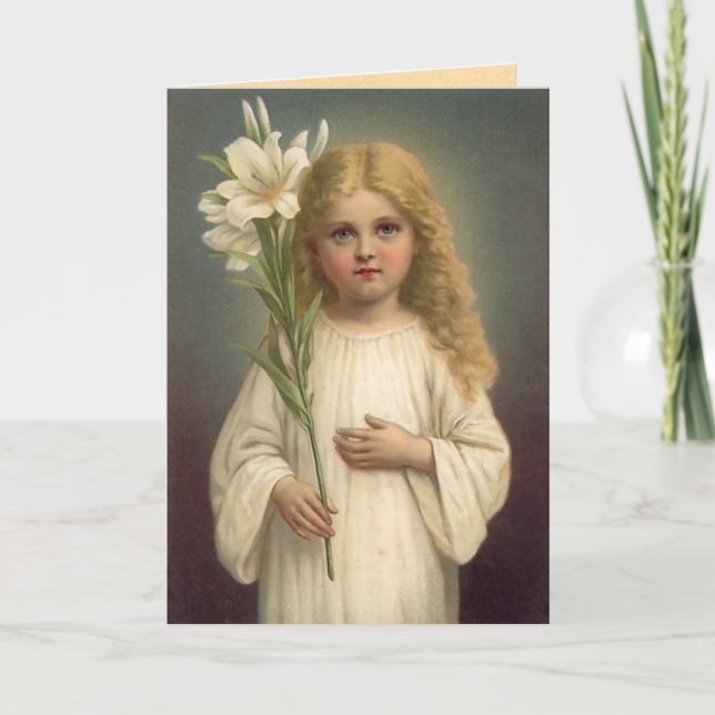 Vintage Easter Lily Card (Front)