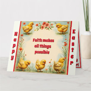 Vintage Easter Little Chicken Holiday Collection Card