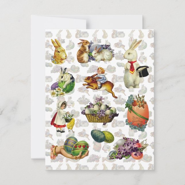 Vintage Easter Luncheon Invitation (Front)