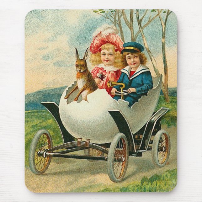 Vintage Easter Mouse Mat (Front)