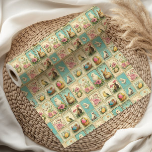 Vintage Easter    Nostalgic Floral  Wrapping Paper