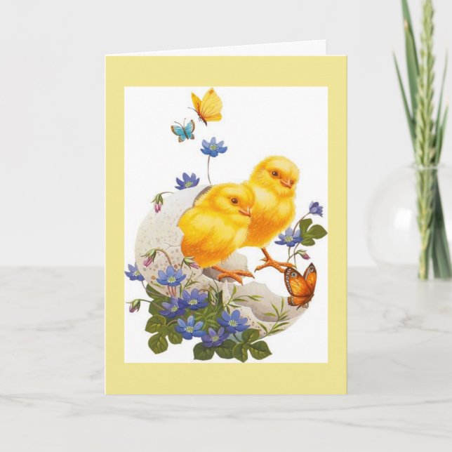 Vintage Easter - Our Friendship Keeps Blossoming, Holiday Card (Front)