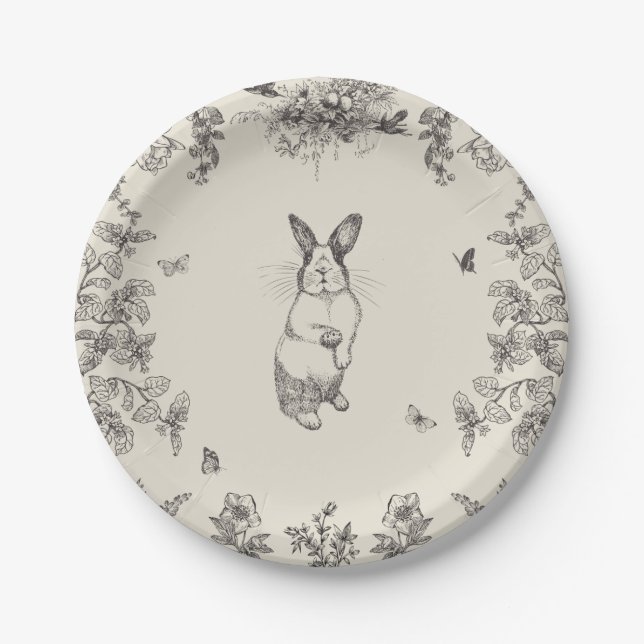 Vintage Easter Paper Plate (Front)