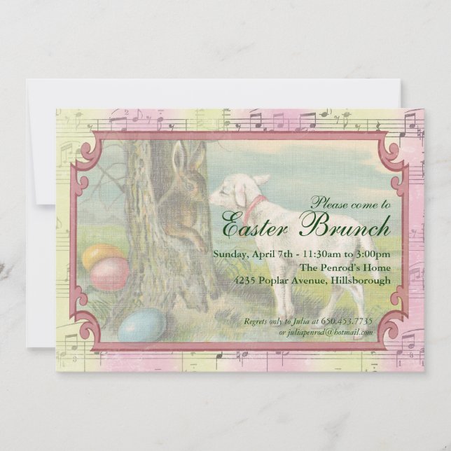 Vintage Easter Party Invitation (Front)