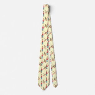 Vintage Easter Rabbit and Family in Egg Cart, ZSSG Tie