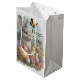 Vintage Easter Rabbit Holiday (Medium) Gift Bag