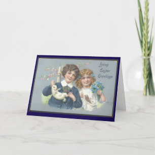 Vintage Easter Retro Greeting Nostalgia Springtime Card