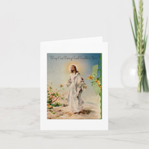 Vintage Easter Risen Christ Holiday Card