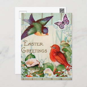 Vintage Easter Spring Greeting Postcard