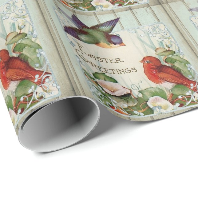 Vintage Easter Spring  Wrapping Paper (Roll Corner)