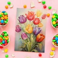 Vintage Easter Tulips Flower 