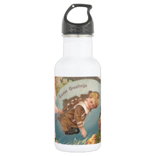Vintage Easter Victorian Girl & Boy 532 Ml Water Bottle