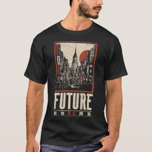 Vintage Eastern Cityscape Urban Skyline Portrait T-Shirt