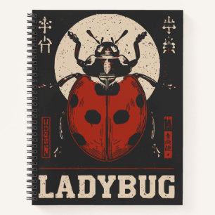 Vintage Eastern Ladybug Good Luck Insect Portrai Notebook