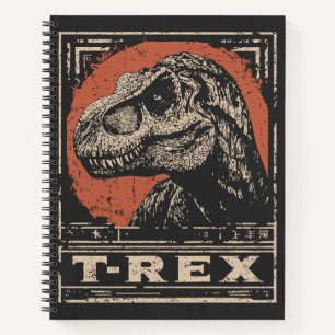 Vintage Eastern T-Rex Dinosaur Portrait Notebook