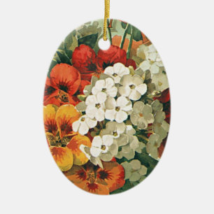 Vintage Eastman's Seed Catalogue Cover Art, 1897 Ceramic Tree Decoration