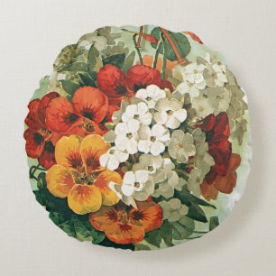 Vintage Eastman's Seed Catalogue Cover Art, 1897 Round Cushion