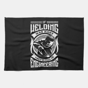 Vintage Easy Welding Welders Tea Towel
