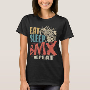 Vintage Eat Sleep BMX Repeat Funny BMX Bike T-Shirt