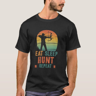 Vintage Eat Sleep Bow Hunt Repeat T-Shirt