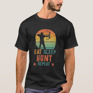 Vintage Eat Sleep Bow Hunt Repeat T-Shirt