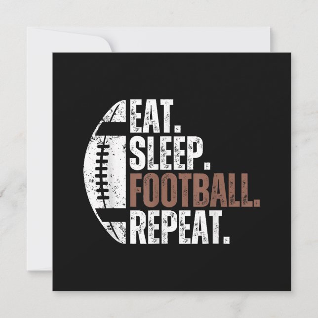 Vintage Eat Sleep Football Repeat (Front)