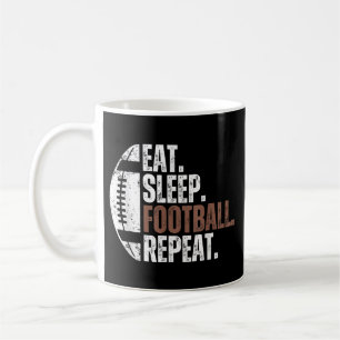 Vintage Eat Sleep Football Repeat Coffee Mug