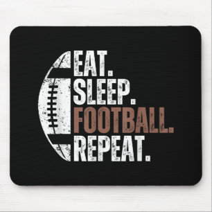 Vintage Eat Sleep Football Repeat Mouse Mat