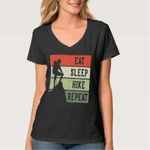 Vintage Eat Sleep Hike Repeat Hiking Hiker T-Shirt