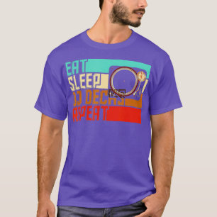 Vintage Eat Sleep Repeat DJ Decks T-Shirt