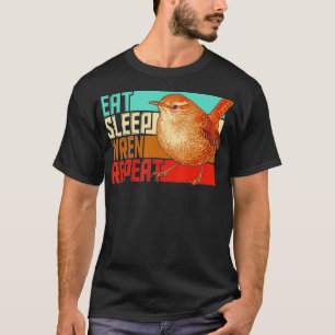 Vintage Eat Sleep Repeat Wren T-Shirt