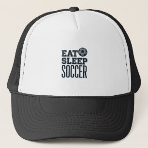 Vintage Eat Sleep Soccer Shirt Design (2)_1 Trucker Hat