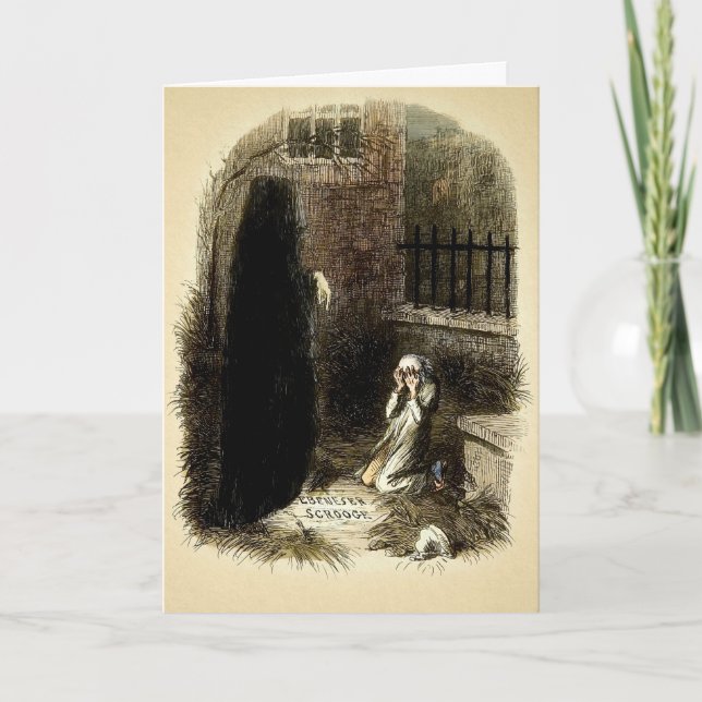 Vintage Ebenezer Scrooge Holiday Card (Front)