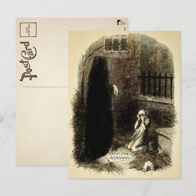 Vintage Ebenezer Scrooge Postcard (Front/Back)