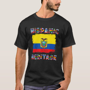 Vintage Ecuador Ecuadorian Flag Hispanic Heritage T-Shirt