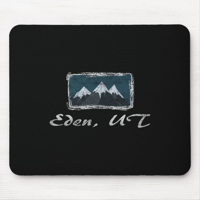 Vintage Eden Utah Winter Skiing Fun  Mouse Mat (Front)