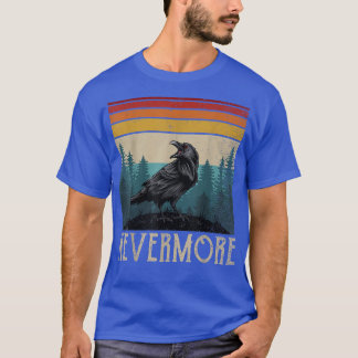 Vintage Edgar Allan Poe Quoth The Raven Nevermore  T-Shirt