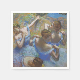 Vintage Edgar Degas Blue Dancers Ballet Art Napkin