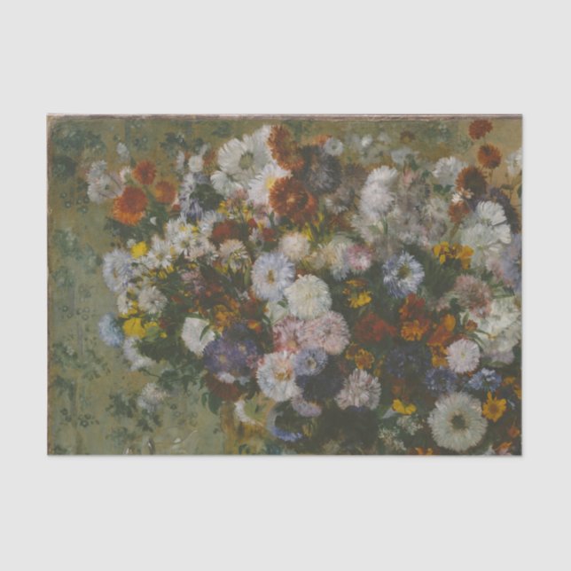Vintage Edgar Degas Floral Painting Tissue Paper (Front)