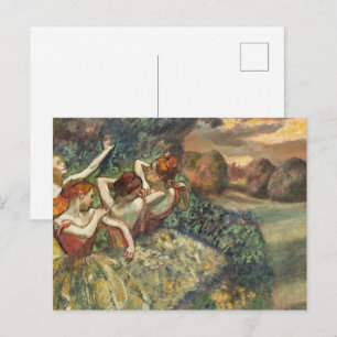 Vintage Edgar Degas Four Dancers Ballet Art Postcard