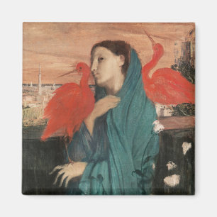 Vintage Edgar Degas Young Woman with Ibis Art Magnet