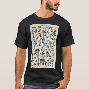 Vintage Edible Mushroom Chart Poster T-Shirt