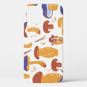 Vintage Edible Mushrooms Illustration iPhone 12 Case