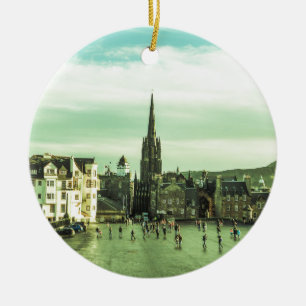 Vintage Edinburgh Ceramic Tree Decoration