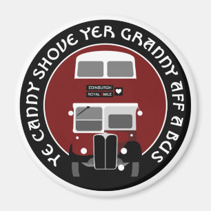 Vintage Edinburgh Double-decker bus Magnet